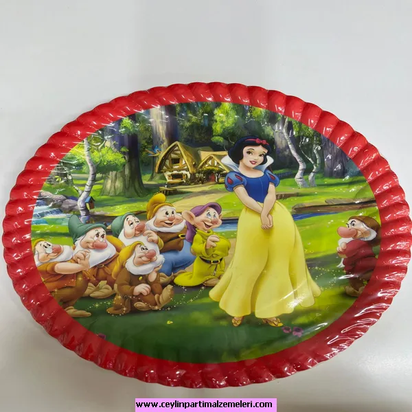 Pamuk Prenses Temalı Karton Tabak 